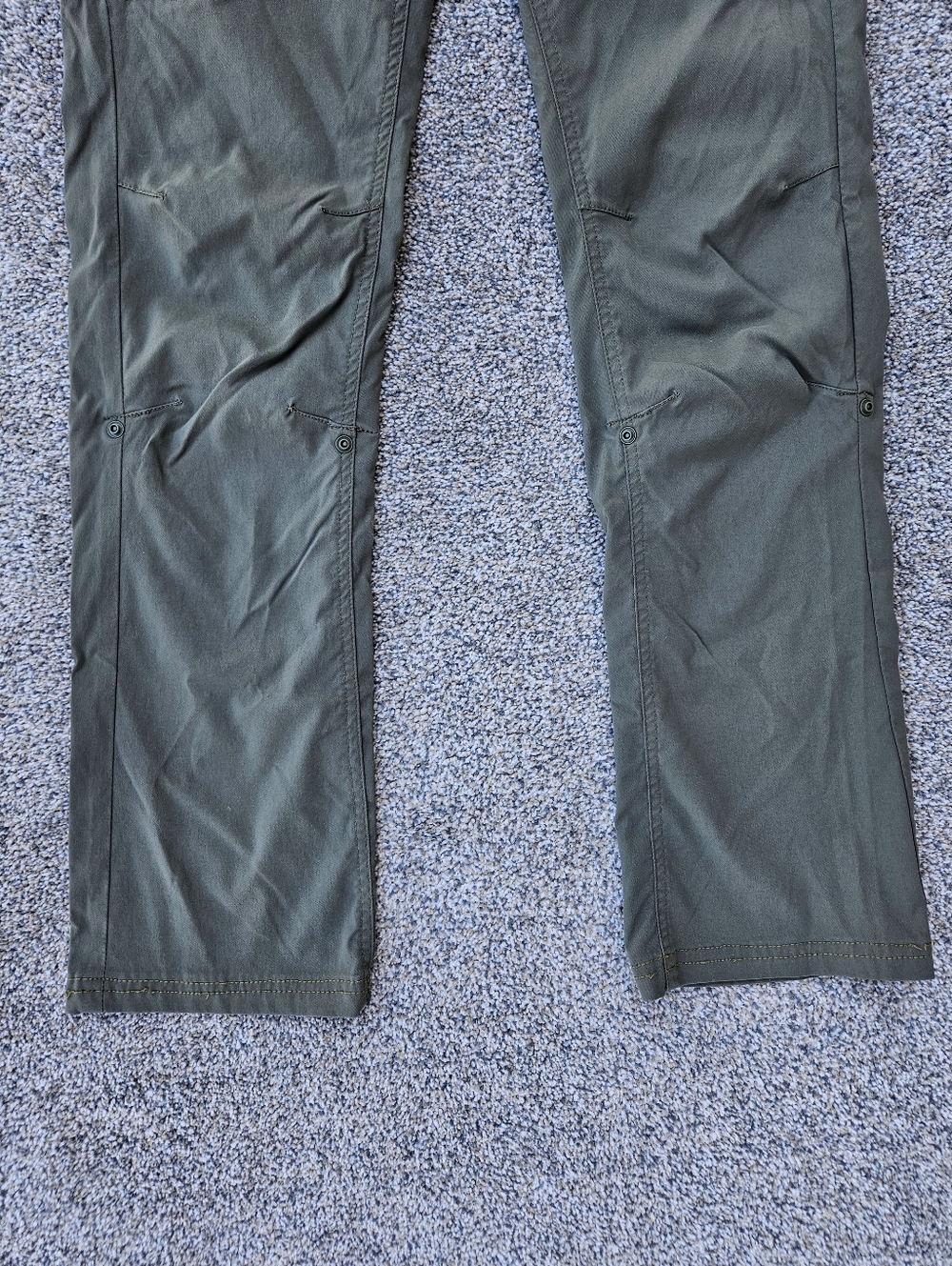 Prana Halle Pant Olive Green Hiking Convertible Pants Outdoor Womens Size 4 Tall - Picture 3 of 16